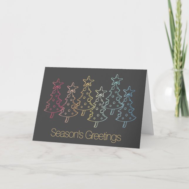 Cartes Pour Fêtes Annuelles Arbres de Noël Rainbow Pride (Devant)