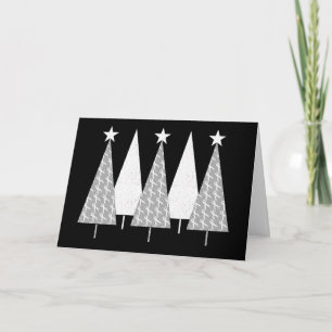 Cartes Pour Fêtes Annuelles Arbres de Noël - Ruban blanc