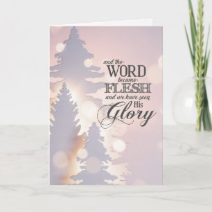 Cartes Pour Fêtes Annuelles Arbres de Noël simples Bible chrétienne Verse
