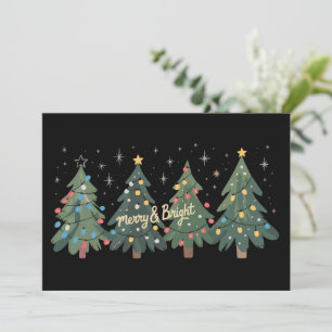 Cartes Pour Fêtes Annuelles Arbres de Noël verts Fêtes de Noël
