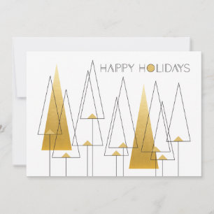 Cartes Pour Fêtes Annuelles Arbres de vacances Art déco