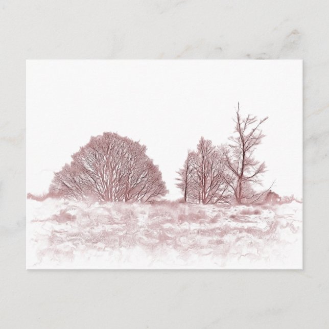 CARTES POUR FÊTES ANNUELLES ARBRES D'HIVER (Devant)