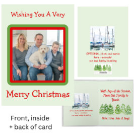 Cartes Pour Fêtes Annuelles Arbres d'hiver enneigés à l'aquarelle peints à la 