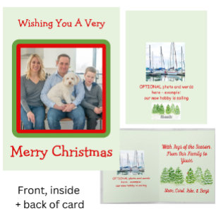 Cartes Pour Fêtes Annuelles Arbres d'hiver enneigés à l'aquarelle peints à la 