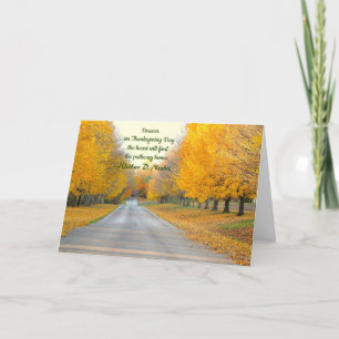 CARTES POUR FÊTES ANNUELLES ARBRES D'OR RELIANT LA ROUTE/CARTE DE RECHANGE/POU
