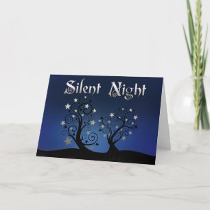 Cartes Pour Fêtes Annuelles Arbres étoilés Soirée silencieuse