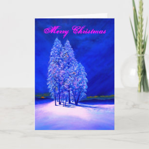 Cartes Pour Fêtes Annuelles Arbres gelés
