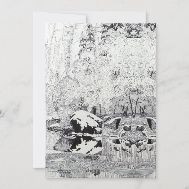 Cartes Pour Fêtes Annuelles Arbres gelés en Fork Ouest (Devant)