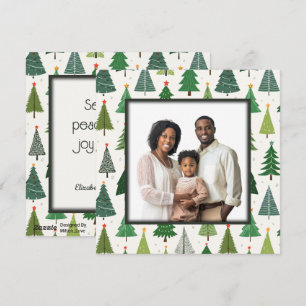 Cartes Pour Fêtes Annuelles Arbres rétro