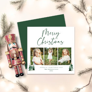 Cartes Pour Fêtes Annuelles Arbres rustiques Vacances de Noël modernes 3 Photo
