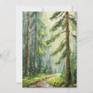 Cartes Pour Fêtes Annuelles Arbres verts Nature paisible