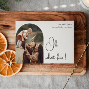 Cartes Pour Fêtes Annuelles Arc moderne Boho Oh Quel plaisir une photo