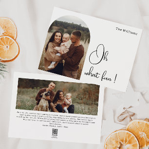 Cartes Pour Fêtes Annuelles Arc moderne Boho Oh What fun Two Photo