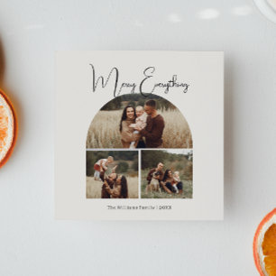 Cartes Pour Fêtes Annuelles Arc moderne Boho Vert Joyer Tout 3 Photo