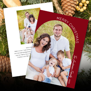 Cartes Pour Fêtes Annuelles Arc moderne élégant 2 Photo Noël