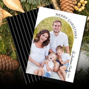 Cartes Pour Fêtes Annuelles Arc moderne élégant photo Noël