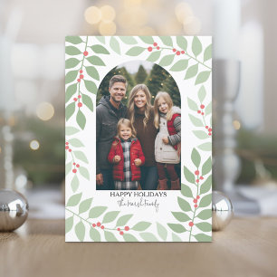 Cartes Pour Fêtes Annuelles Arc moderne photo - branches fantaisie Noël