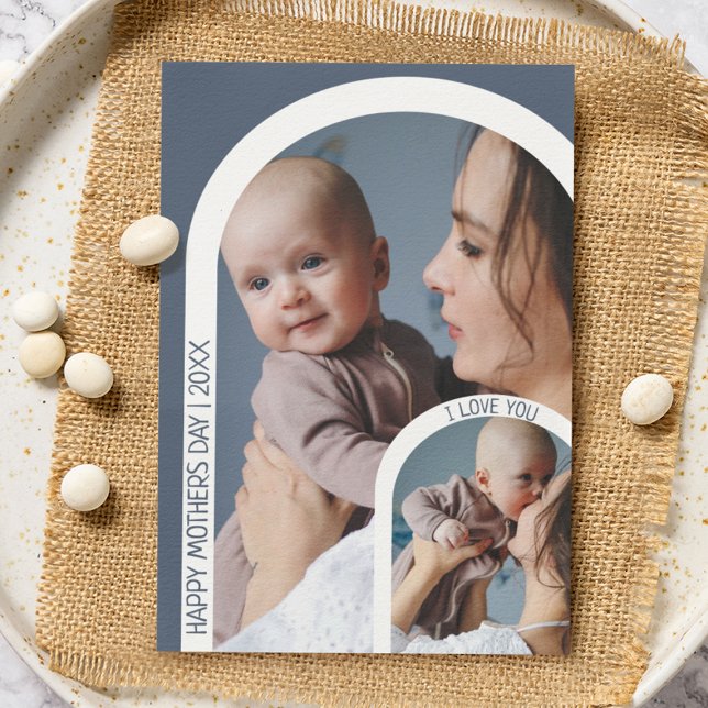Cartes Pour Fêtes Annuelles Arc moderne photo collage | Fête des mères Ca (Créateur téléchargé)