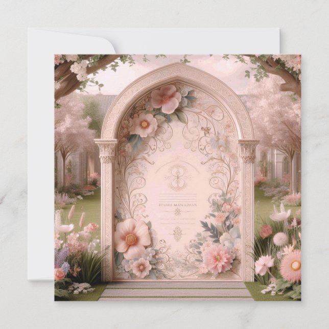 Cartes Pour Fêtes Annuelles arcade ornée (Devant)