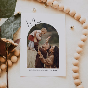 Cartes Pour Fêtes Annuelles Arch Boho moderne Joyeux une photo