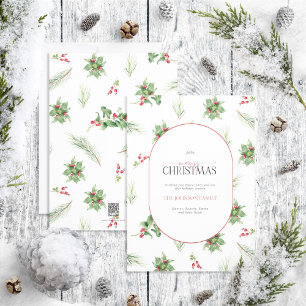 Cartes Pour Fêtes Annuelles Arch moderne Holly Berry Joyeux Noël