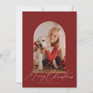 Cartes Pour Fêtes Annuelles Arch photo & écriture manuscrite Joyeux script de 