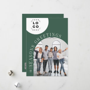 Cartes Pour Fêtes Annuelles Arche d'affaires Photo logo vert Noël