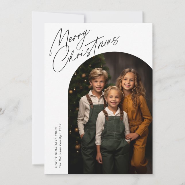 Cartes Pour Fêtes Annuelles arche de noël minimal (Devant)