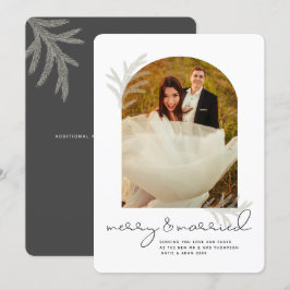 Cartes Pour Fêtes Annuelles Arche élégante | Merry & Married Modern Spruce