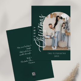 Cartes Pour Fêtes Annuelles Arche forme verte photo voeux de Noël