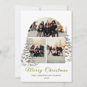 Cartes Pour Fêtes Annuelles Arche Moderne Élégante 3 Collage Photo Noël