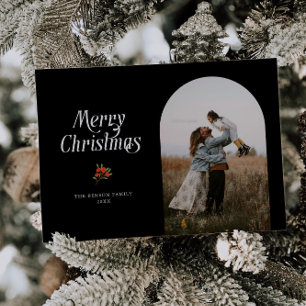 Cartes Pour Fêtes Annuelles Arche noire minimaliste Joyeux Noël Photo