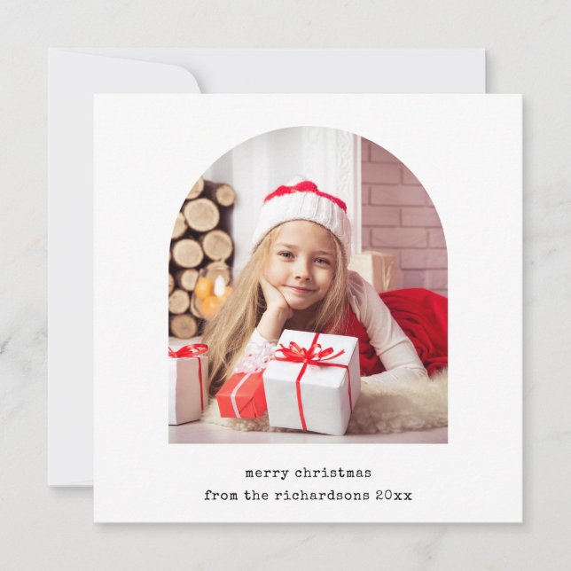 Cartes Pour Fêtes Annuelles Arche photo simple | Joyeux Noël (Devant)