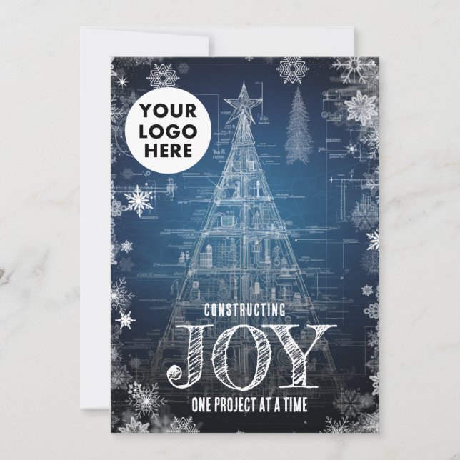 Cartes Pour Fêtes Annuelles Architecte Logo personnalisé Noël d'affaires (Devant)