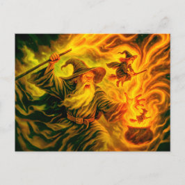 Cartes Pour Fêtes Annuelles Archmage création de sorcières dans la peinture à 
