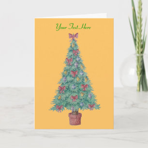 Cartes Pour Fêtes Annuelles arcs et cloches de rouge sur l'arbre décoré pour