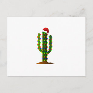 Cartes Pour Fêtes Annuelles Arizona Saguaro Cactus lumières de Noël