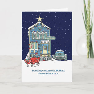 Cartes Pour Fêtes Annuelles Arkansas Sending Christmas Wishes