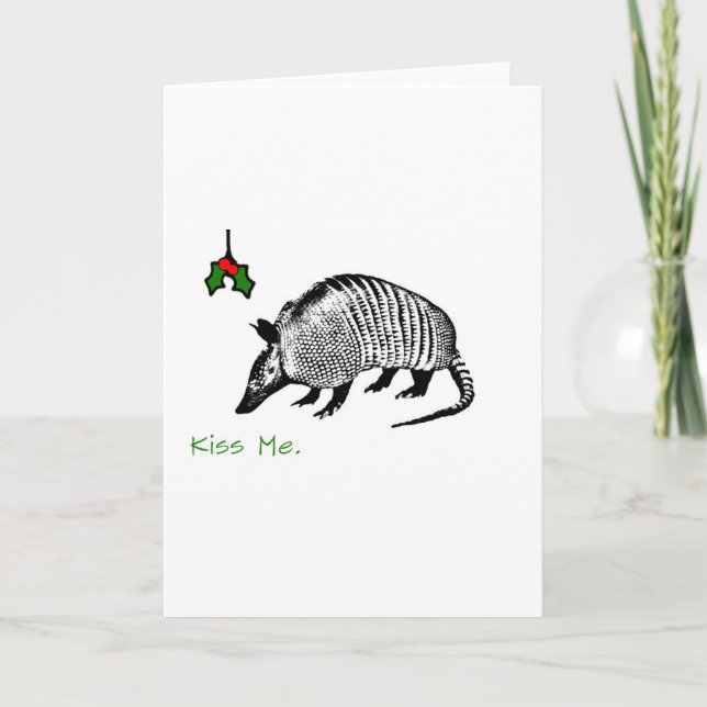 Cartes Pour Fêtes Annuelles Armadillo Kiss Me (Devant)