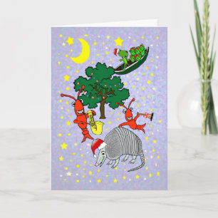 Cartes Pour Fêtes Annuelles Armadillo Whimsical Armadillo Crawfish Gator Xmas