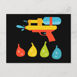 Cartes Pour Fêtes Annuelles Arme à eau et ballons été