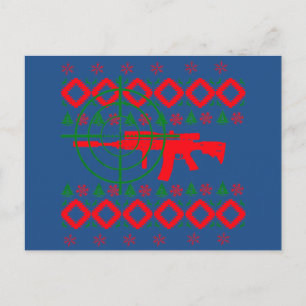 Cartes Pour Fêtes Annuelles Arme à feu laide de Noël