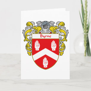 Cartes Pour Fêtes Annuelles Armoiries de Byrne (moulées)