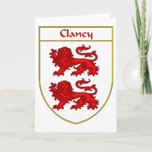 Cartes Pour Fêtes Annuelles Armoiries de Clancy/Armoiries de la famille