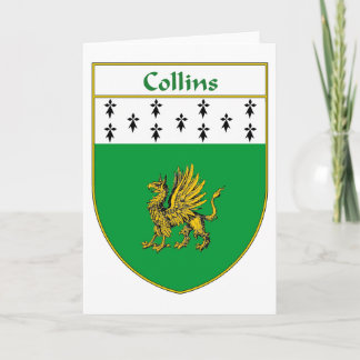 Cartes Pour Fêtes Annuelles Armoiries de Collins/crête de famille