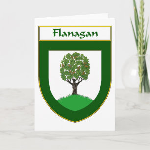 Cartes Pour Fêtes Annuelles Armoiries de Flanagan/crête de famille