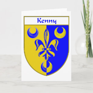 Cartes Pour Fêtes Annuelles Armoiries de Kenny/crête de famille