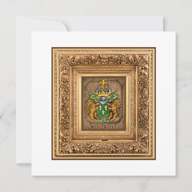 Cartes Pour Fêtes Annuelles Armoiries de la famille néerlandaise Van Westervel (Devant)