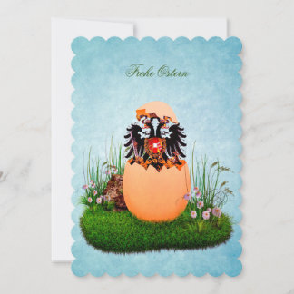 Cartes Pour Fêtes Annuelles Armoiries de l'empire autrichien "Frohe Ostern"