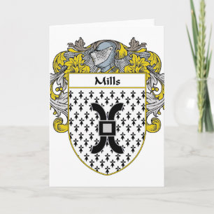 Cartes Pour Fêtes Annuelles Armoiries de Mills (mannequins)